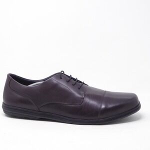 Birchbury Mens Brenston Dress Shoes Burgundy Leather Cap Toe US 13